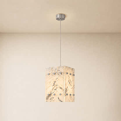 Pietra Quartz Box Pendant 6.6"W