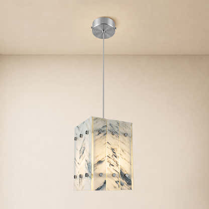 Pietra Quartz Box Pendant 6.6"W