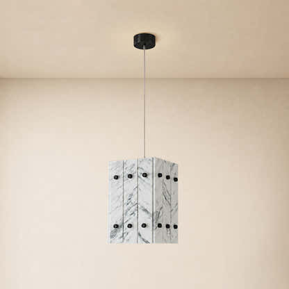 Pietra Quartz Box Pendant 6.6"W