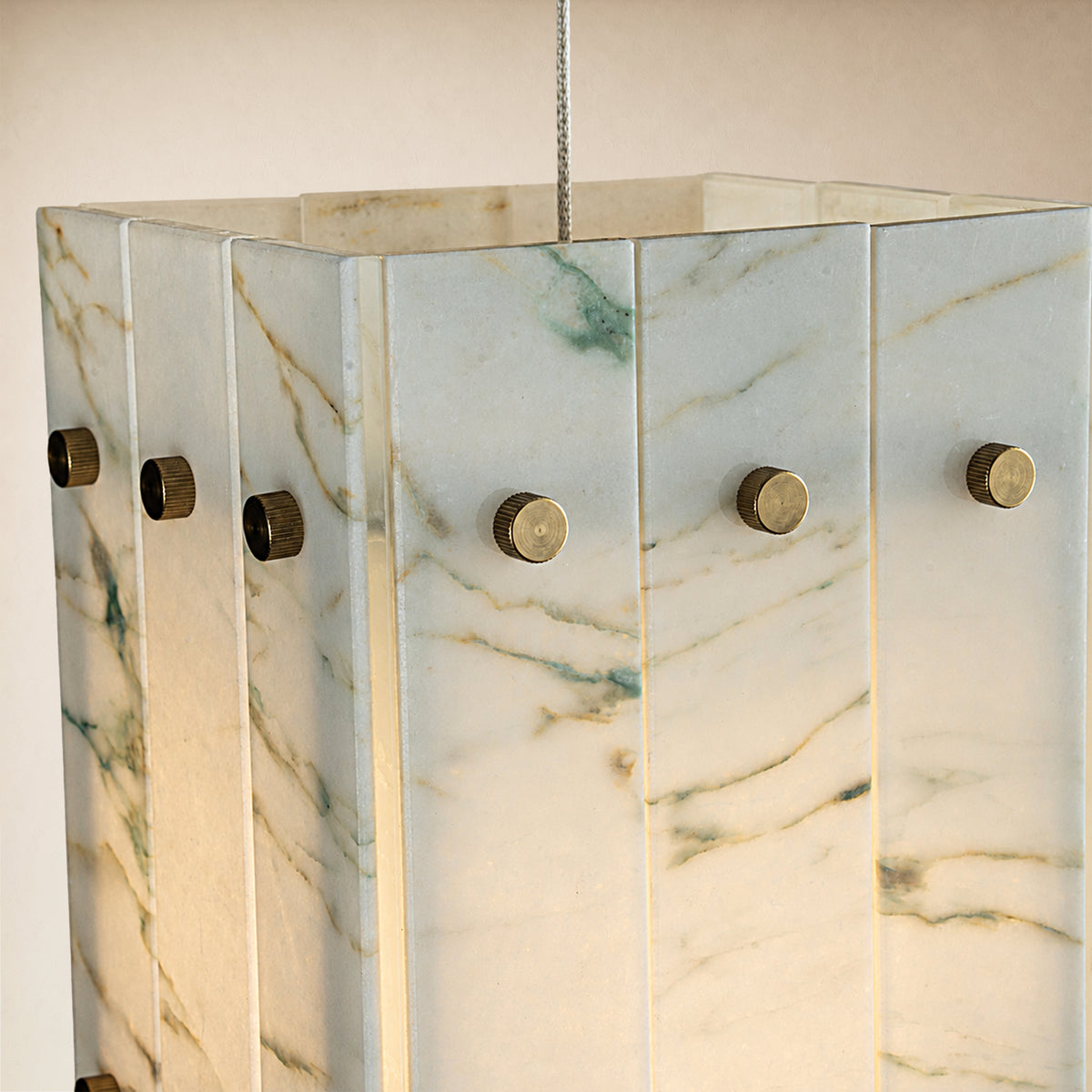 Pietra Marble Box Pendant 6.6"W