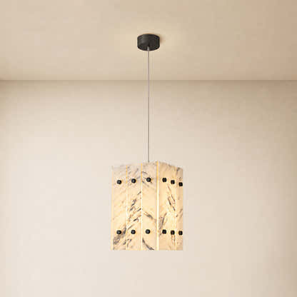 Pietra Quartz Box Pendant 6.6"W