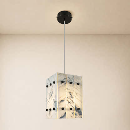 Pietra Quartz Box Pendant 6.6"W