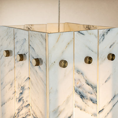 Pietra Quartz Box Pendant 6.6"W