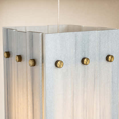 Pietra Marble Round Pendant Light 6.6"D