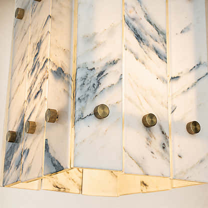 Pietra Quartz Box Pendant 6.6"W