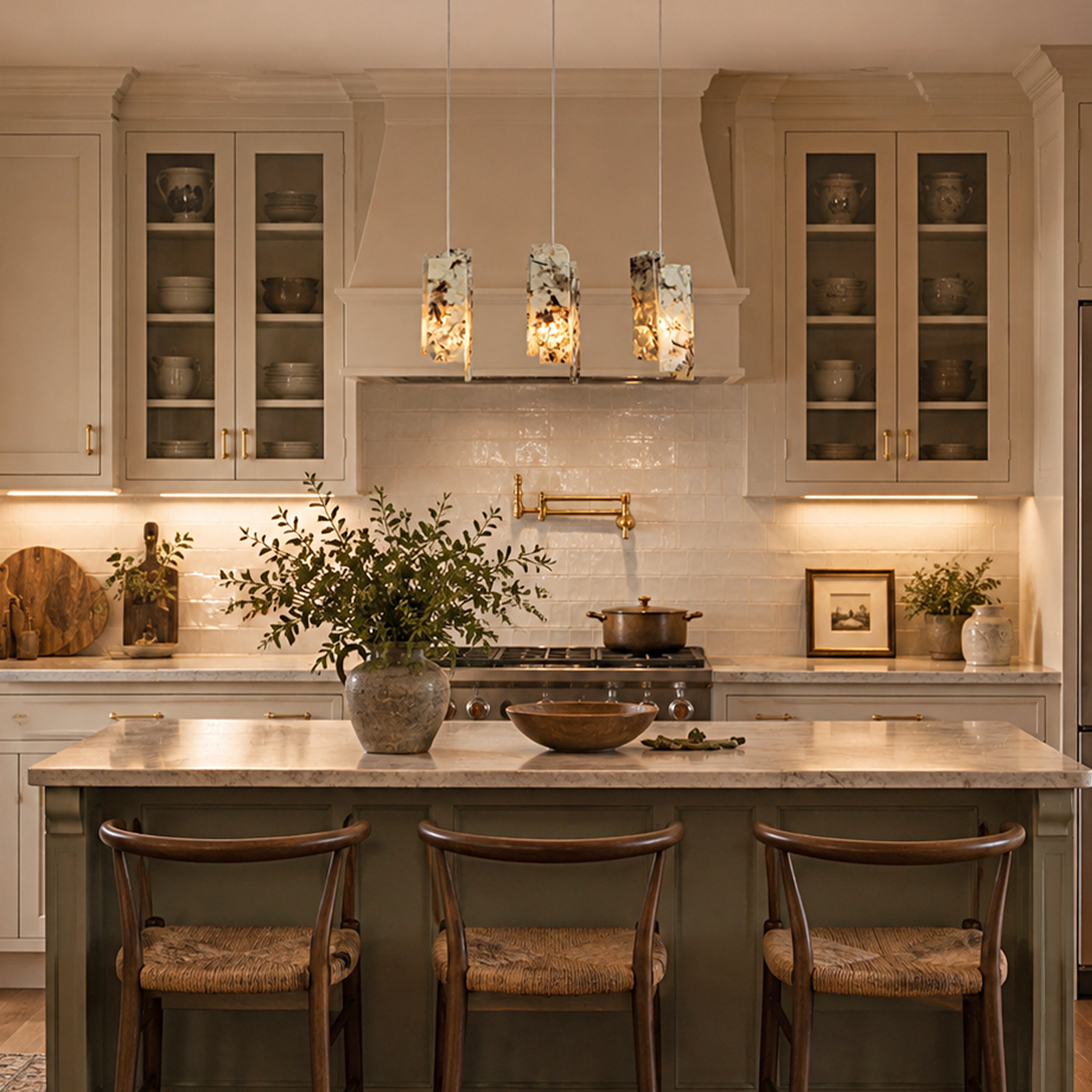 Pietra Quartzite Linear Chandelier 27.5"W