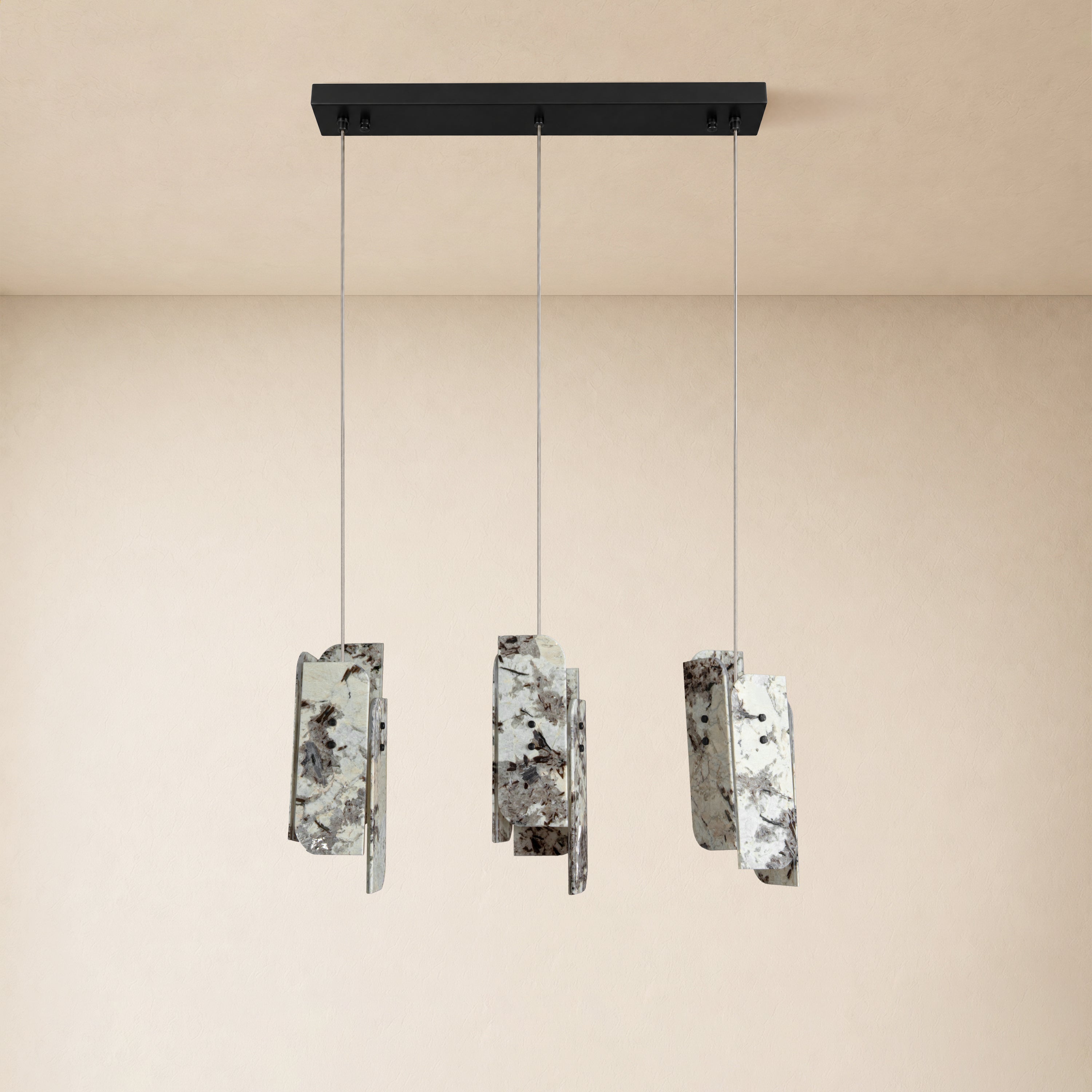 Pietra Quartzite Linear Chandelier 27.5"W