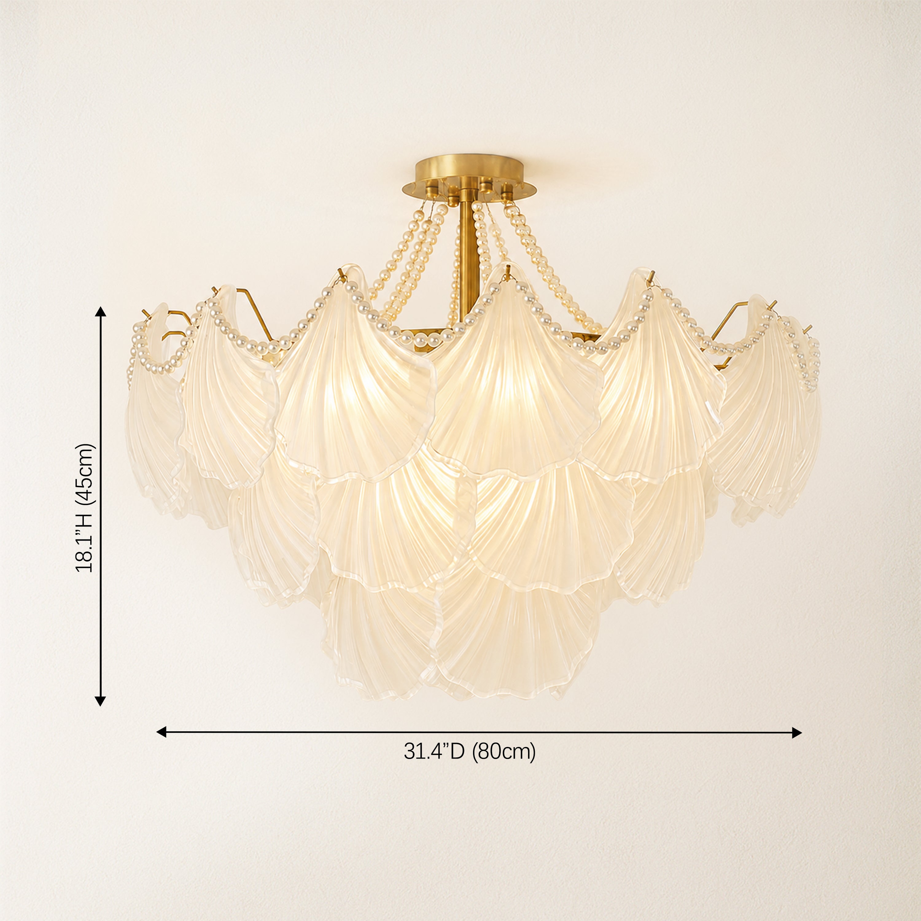 Marivelle Glass Shell Pendant