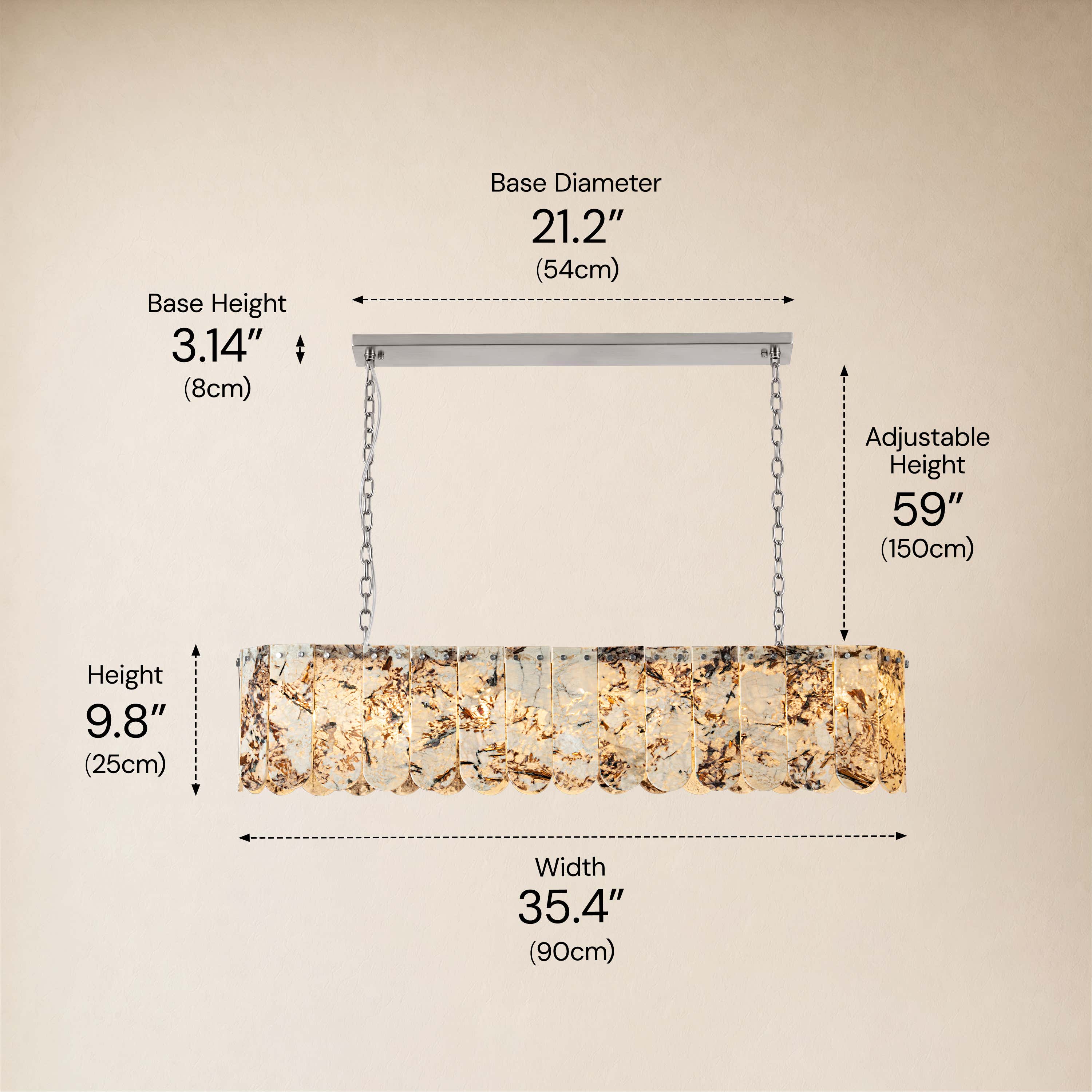 #Finish_Silver,Size_35.4" dimensions 3