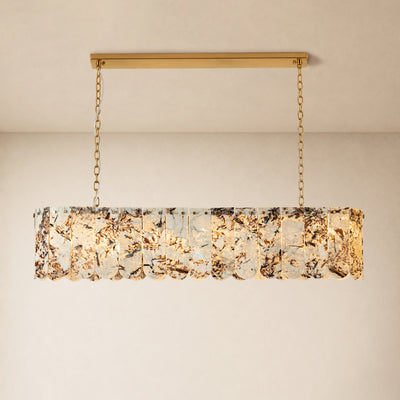 Pietra Quartzite Linear Panel Chandelier 35.4"W