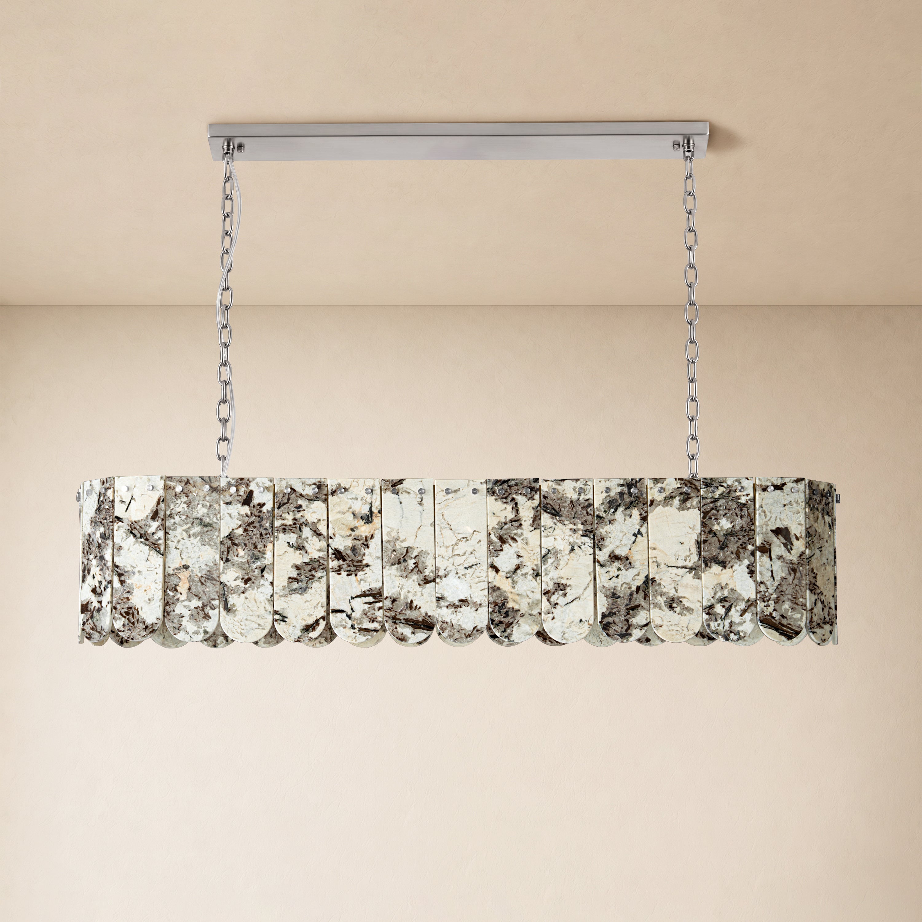 Pietra Quartzite Linear Panel Chandelier 35.4"W