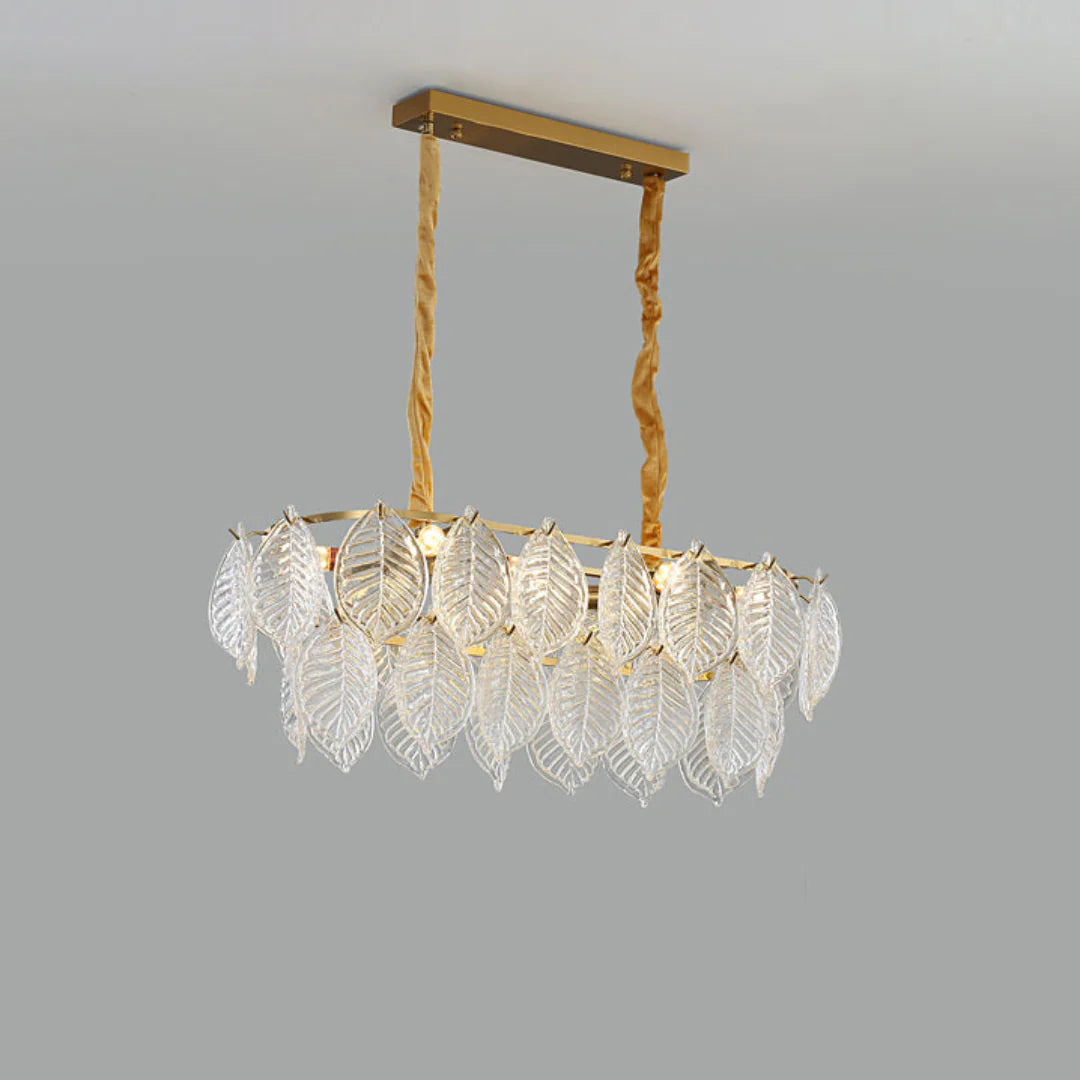 Sylvara Leaf Glass Chandelier