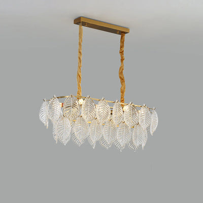 Sylvara Leaf Glass Chandelier