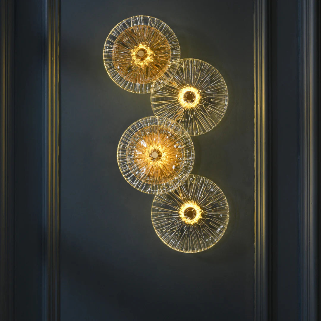 Auriotus Glass Lotus Leaf Wall Sconce