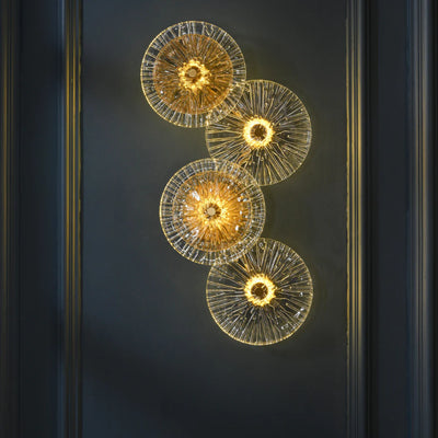 Auriotus Glass Lotus Leaf Wall Sconce