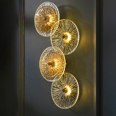 Auriotus Glass Lotus Leaf Wall Sconce