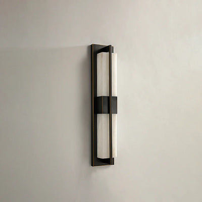 Caelum Alabaster Cuboid Wall Sconce
