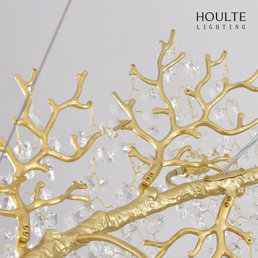 Lustre Branches Crystal Rectangular Chandelier 55"L