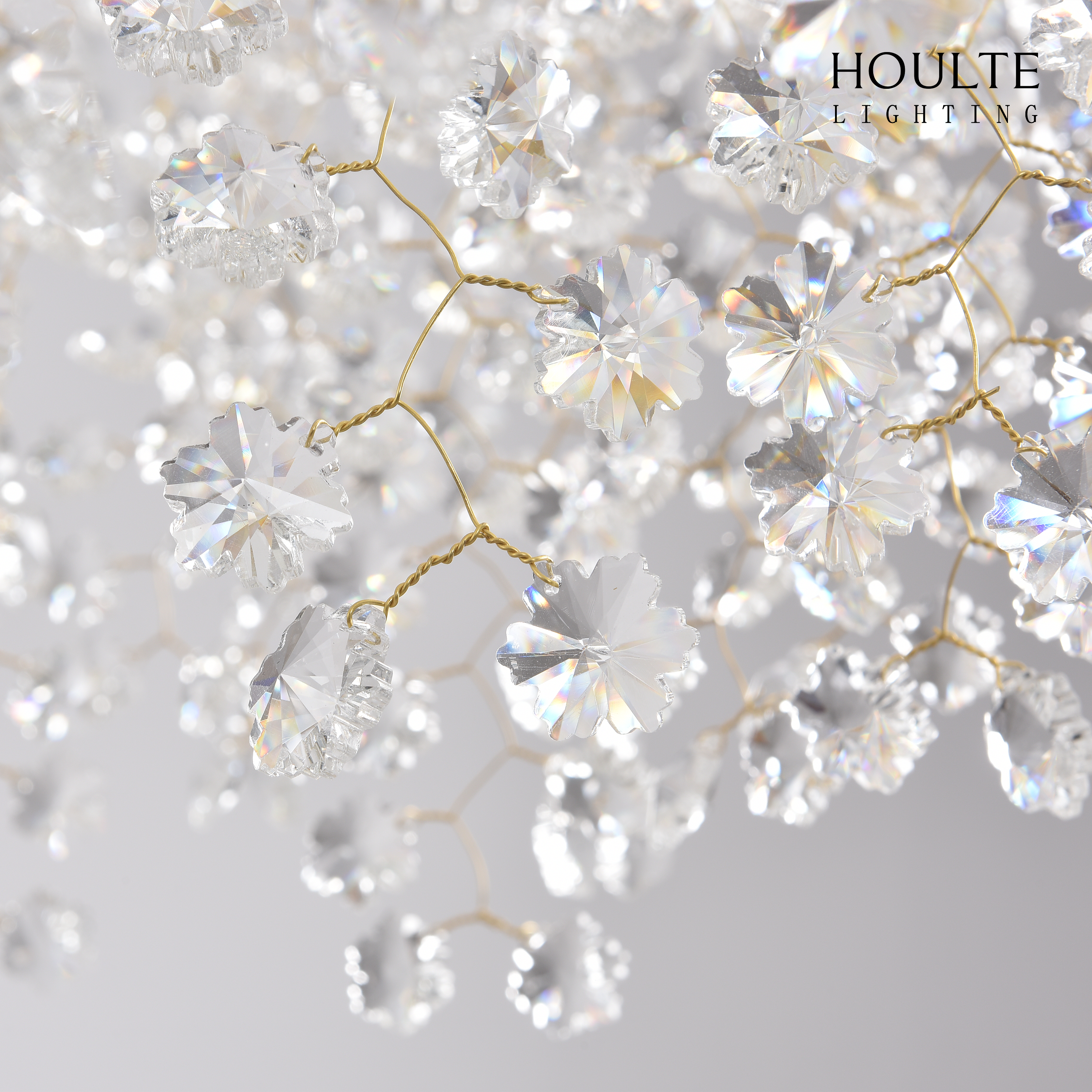 Lustre Branches Crystal Rectangular Chandelier 55"L
