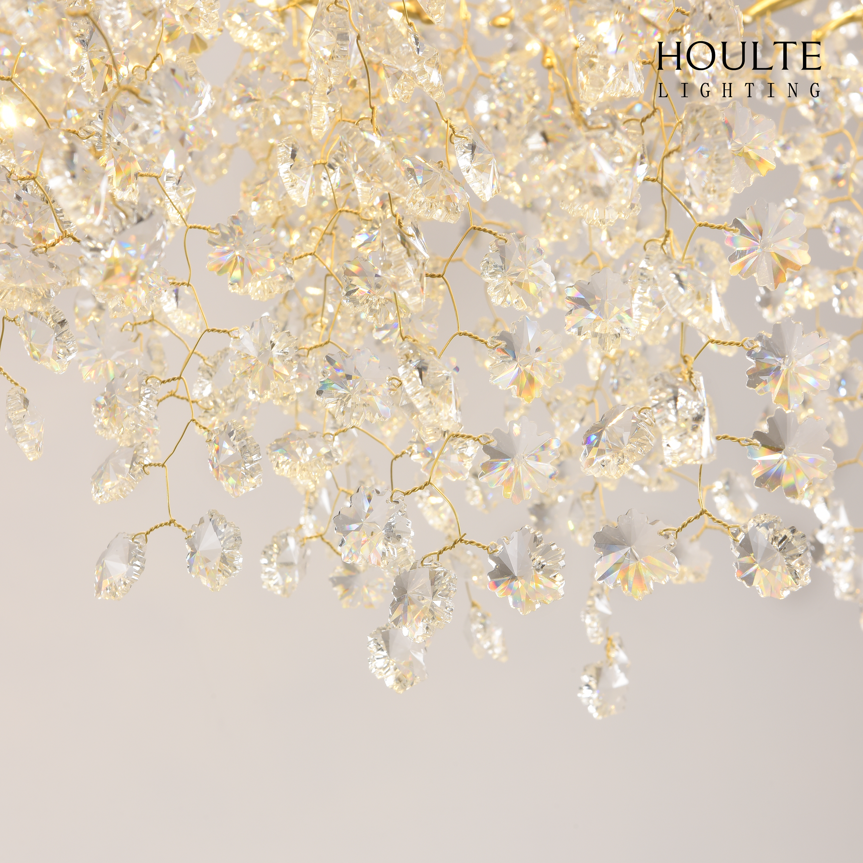 Lustre Branches Crystal Rectangular Chandelier 55"L