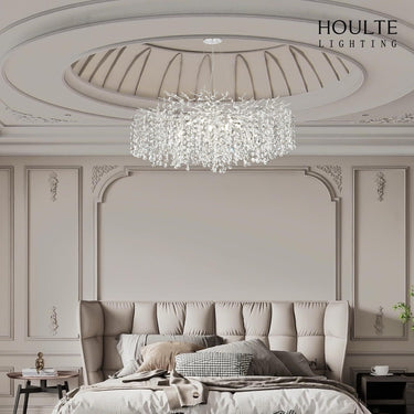 Lustre Branches Crystal Round Chandelier for All Rooms 40"