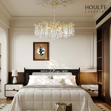 Lustre Branches Crystal Round Chandelier for All Rooms 40"
