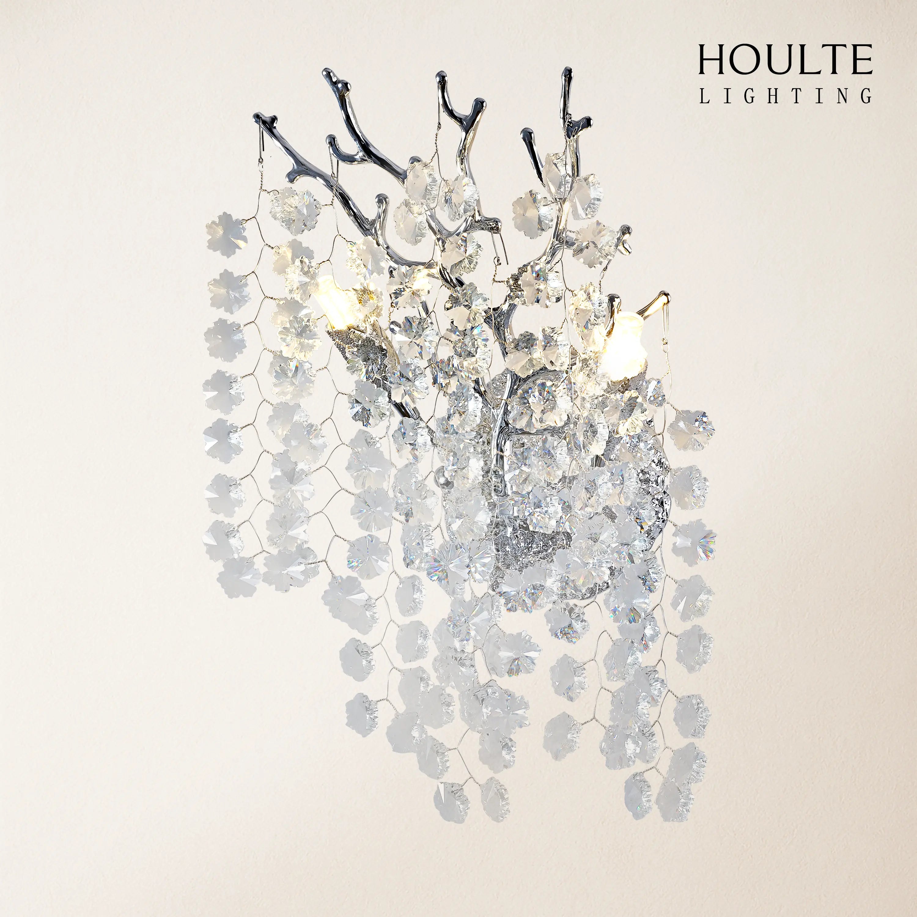 Lustre Branches Crystal Wall Sconce 10"W