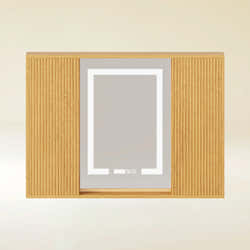 Isla Oak Bathroom Wall Mirror 36