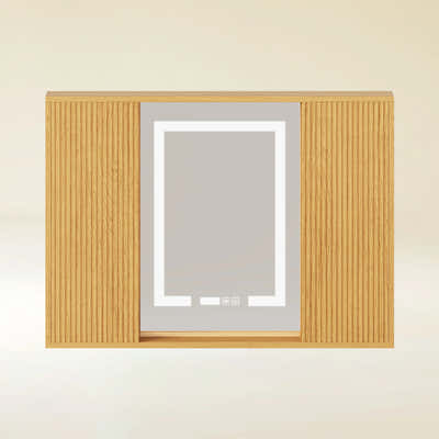 Isla Oak Bathroom Wall Mirror 36"