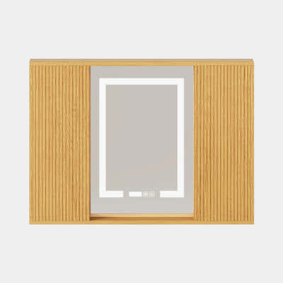Isla Oak Bathroom Wall Mirror 36"