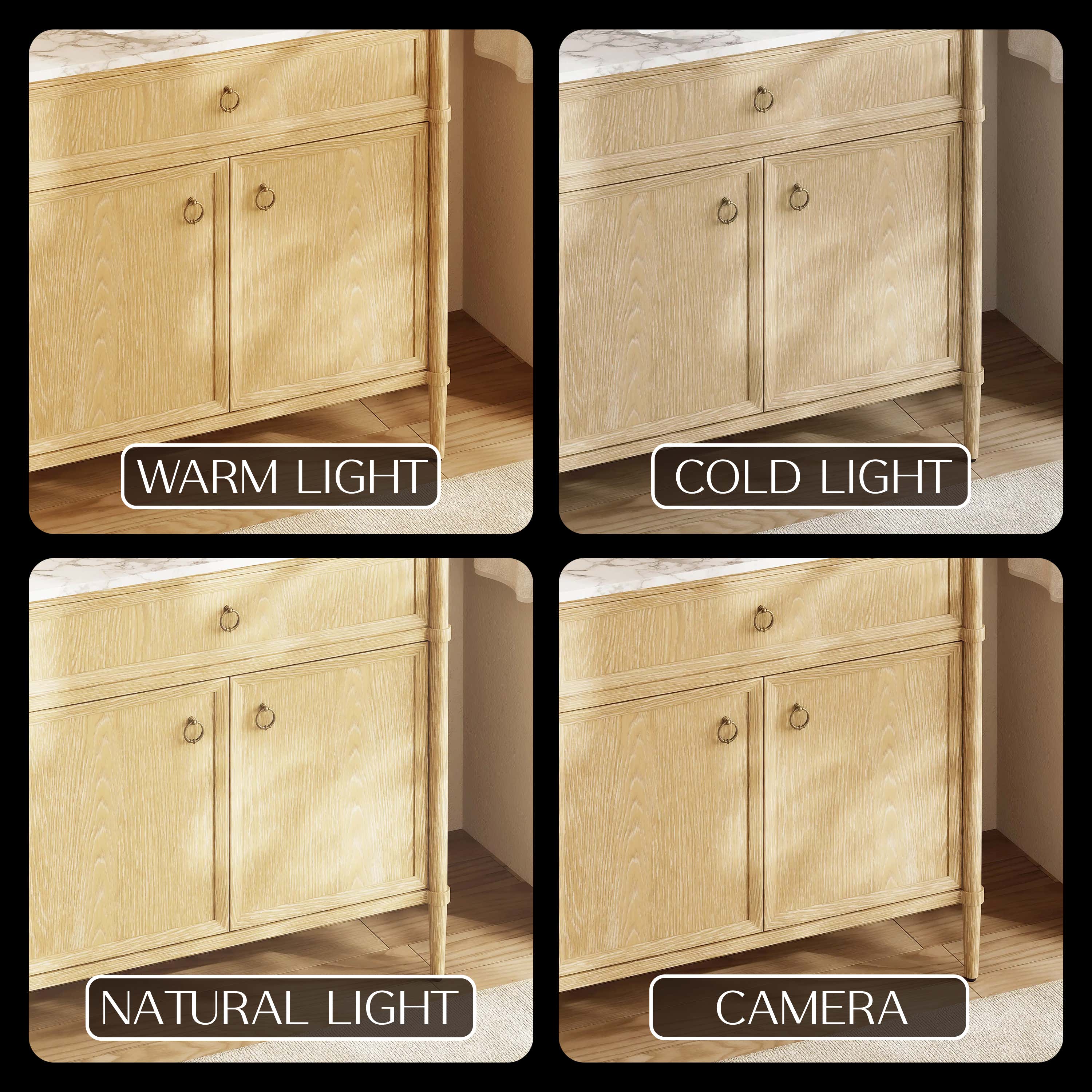 Maison Double Bathroom Vanity 63"W