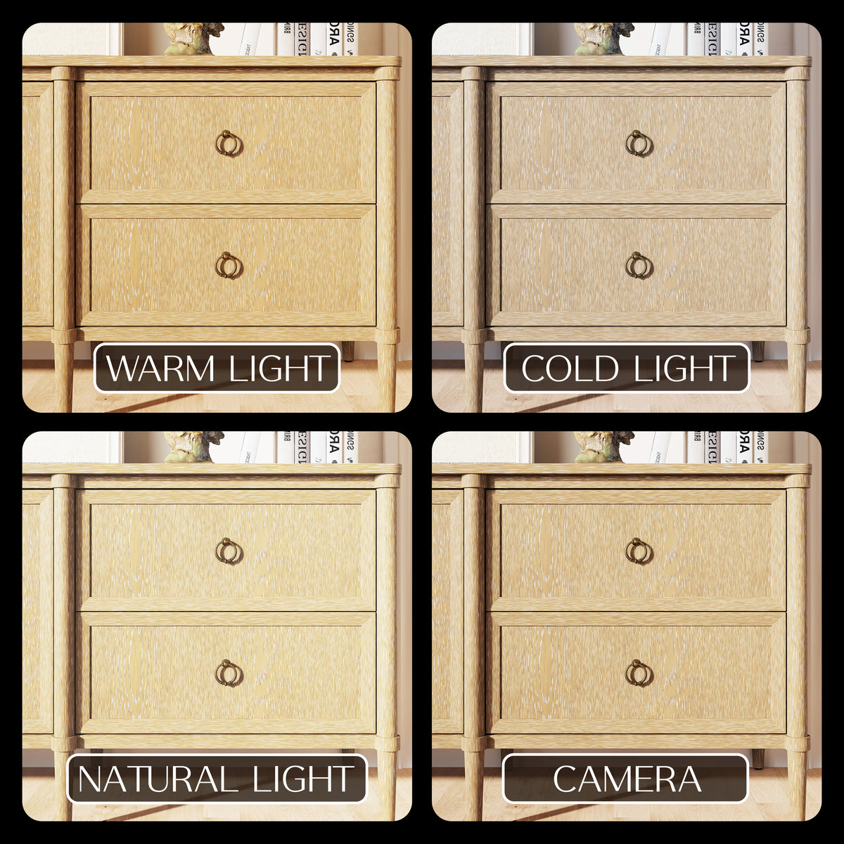 Maison Oak Media Console 84"
