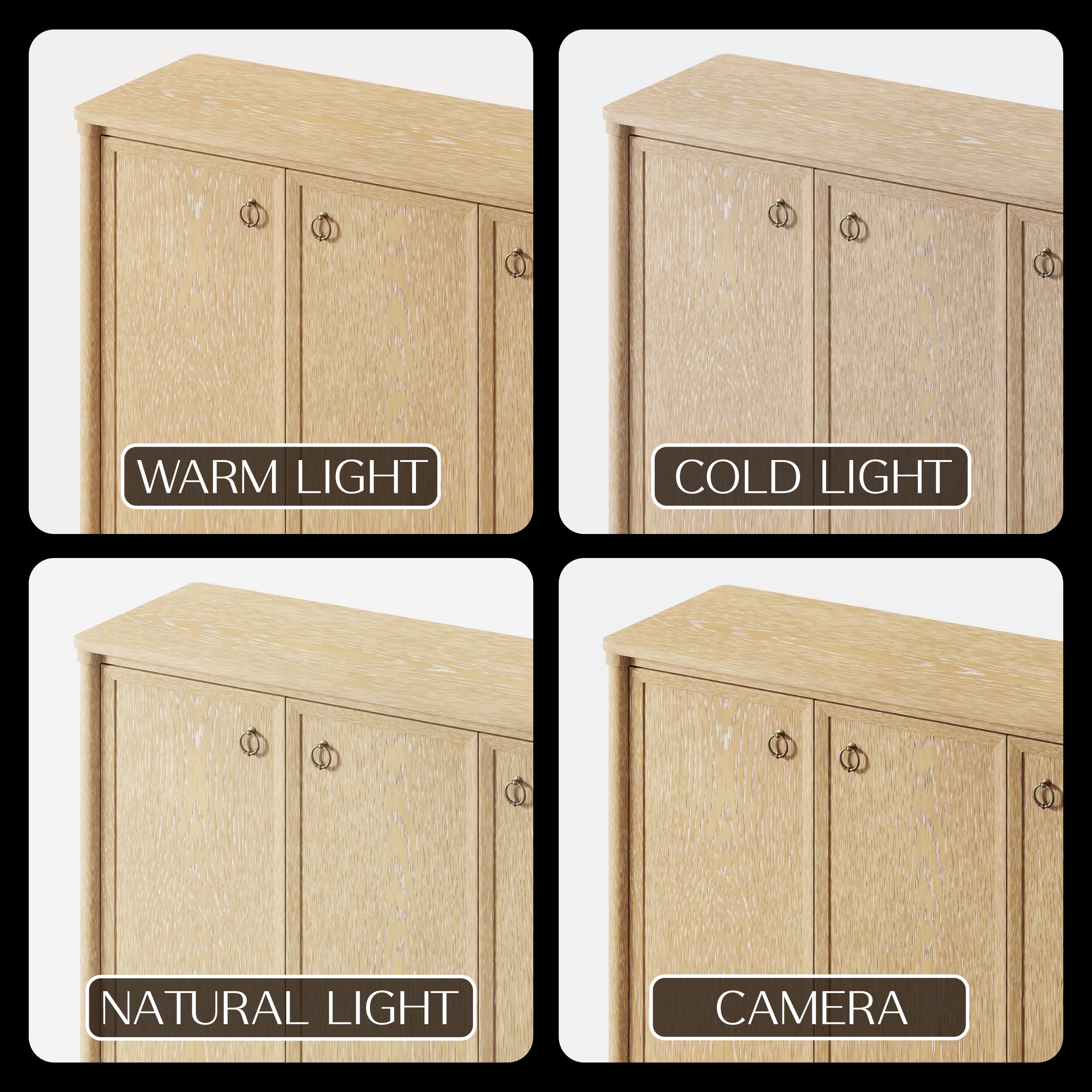 Maison Oak Shoe Storage Cabinet