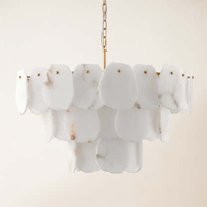 Moira Alabaster Multi-Tier Round Chandelier 32"D
