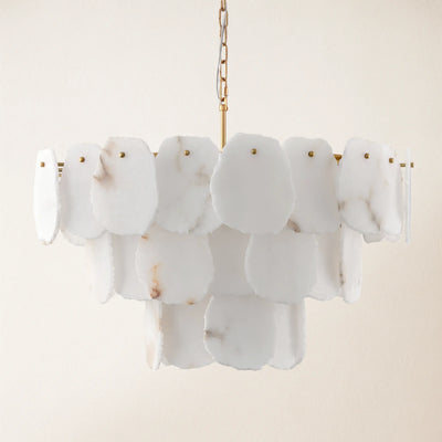 Moira Alabaster Multi-Tier Round Chandelier 32"D