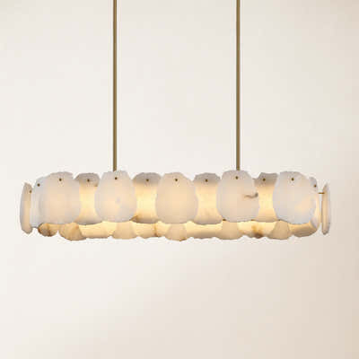 Moira Alabaster Oval Chandelier 43"W