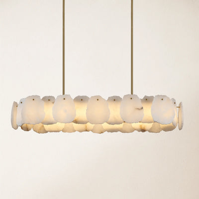 Moira Alabaster Oval Chandelier 43"W