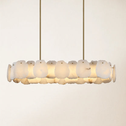 Moira Alabaster Oval Chandelier 109cm W