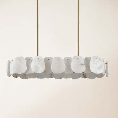 Moira Alabaster Oval Chandelier 43"W