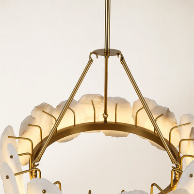 Moira Alabaster Round Chandelier 24"D