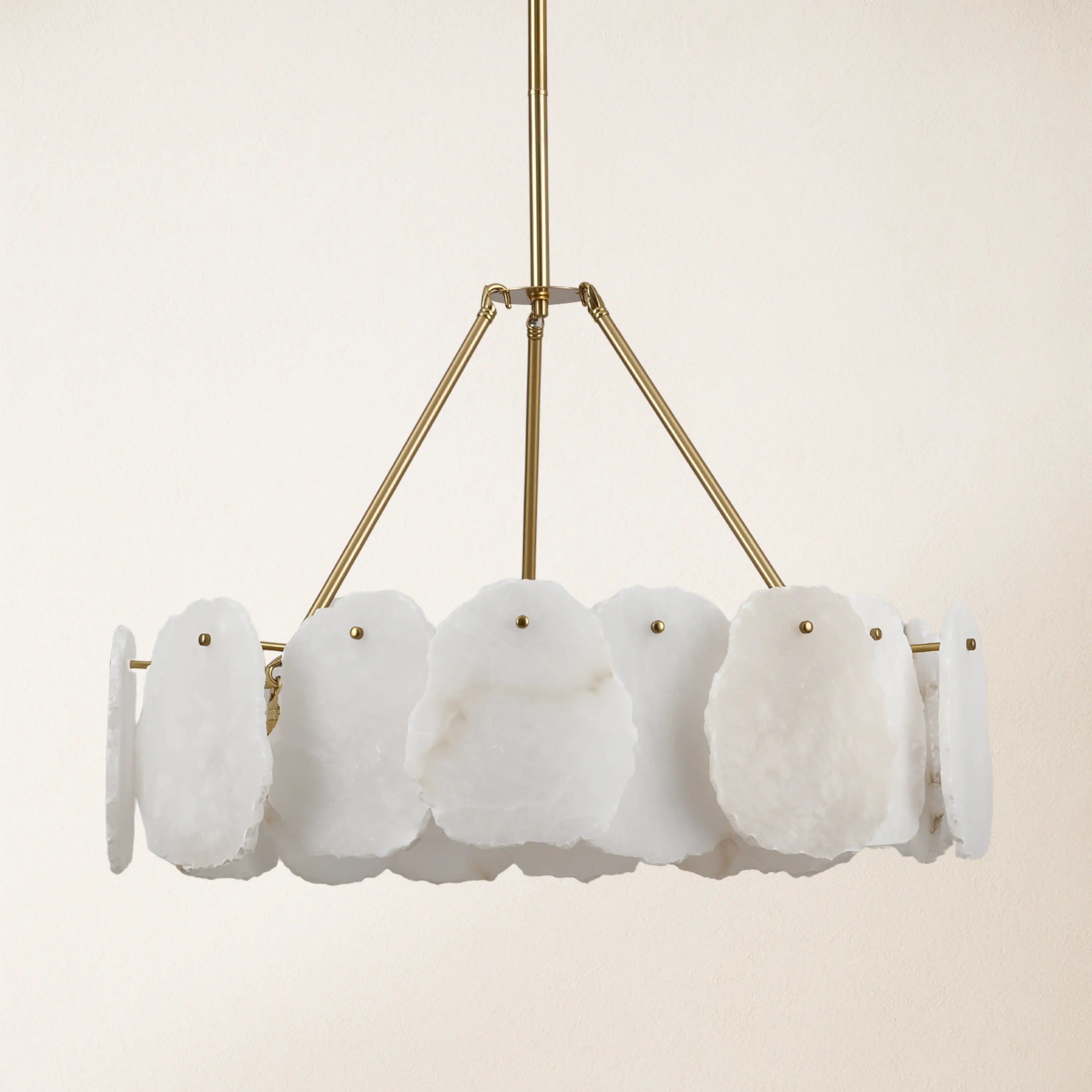 Moira Alabaster Round Chandelier 61cm D