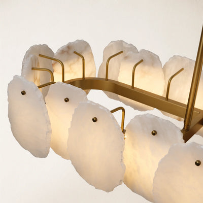 Moira Alabaster Oval Chandelier 58"W