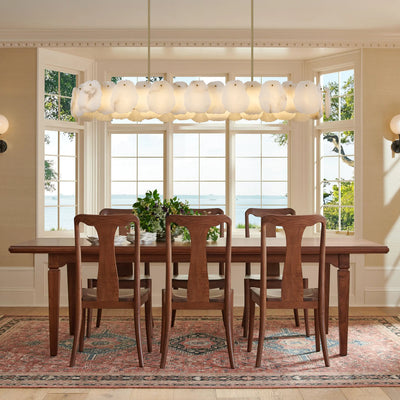 Moira Alabaster Oval Chandelier 58"W
