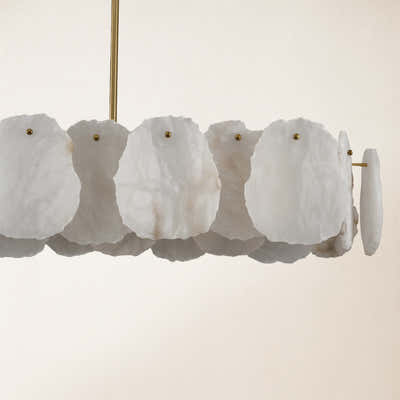 Moira Alabaster Oval Chandelier 58"W