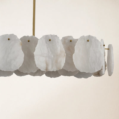 Moira Alabaster Oval Chandelier 58"W
