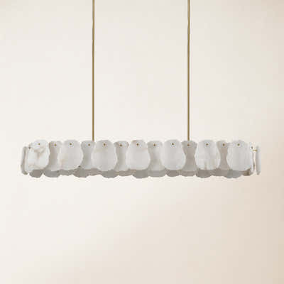 Moira Alabaster Oval Chandelier 58"W