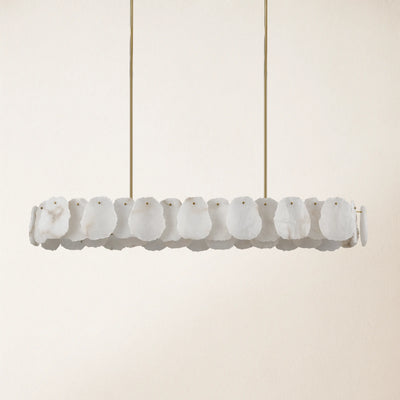 Moira Alabaster Oval Chandelier 58"W