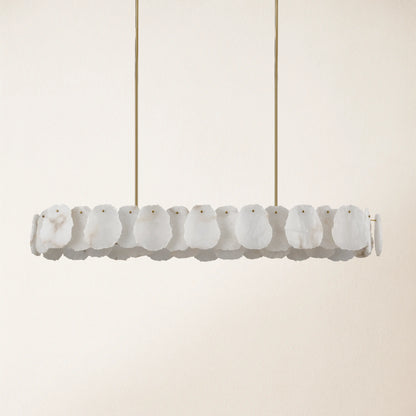 Moira Alabaster Oval Chandelier 119cm W