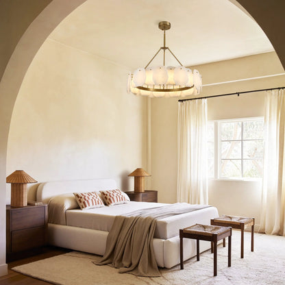 Moira Alabaster Round Chandelier 80cm D
