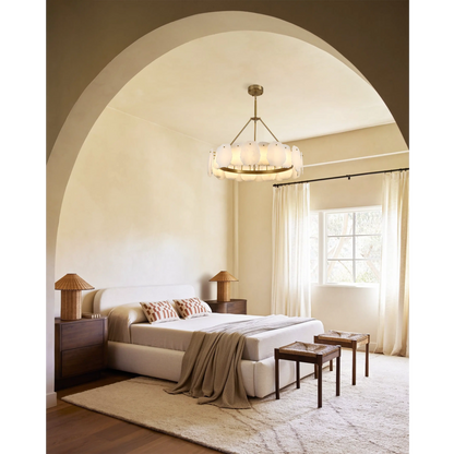 Moira Alabaster Round Chandelier 80cm D